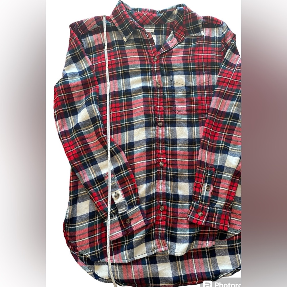 American Eagle | Red Plaid Boyfriend Flannel Shirt “Ahhmazingly Soft!” | Size - Picture 6 of 8